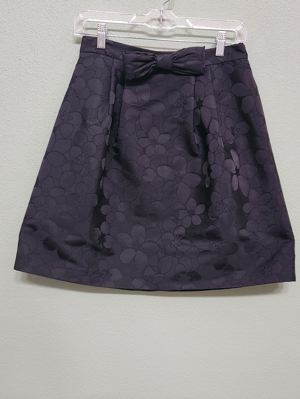 Hallhuber Black Mini Skirt With Distinctive Floral Embriodery - Size 8UK